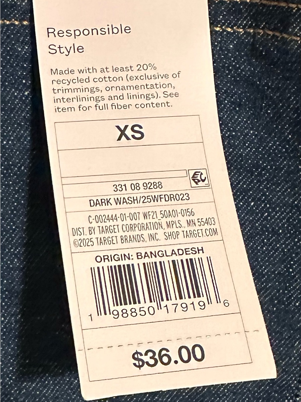Target Wild Fable Dark Wash Denim Midi Tank Dress - Picture 4 of 5